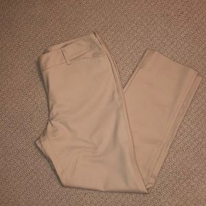 WHBM beige ankle length pants.